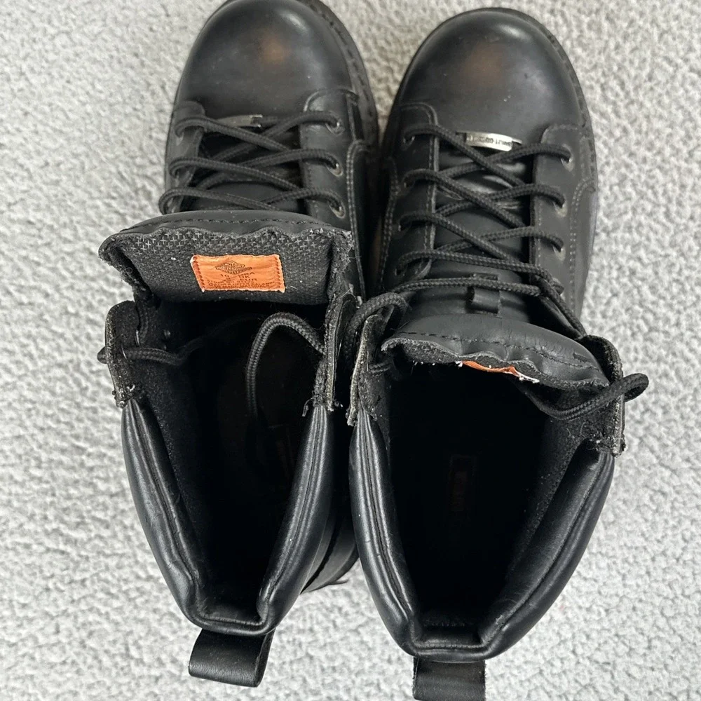 Harley Davidson Motorcycles Leather Steel Toe Riding Boots Men 10 Black Work